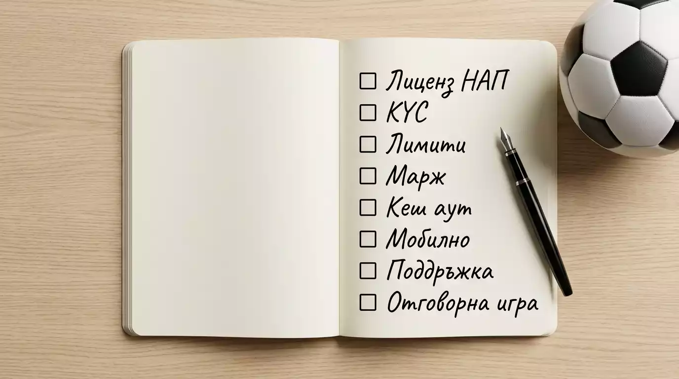 Чеклист за избор на футболен букмейкър в България